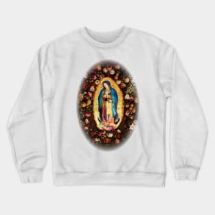 Our Lady of Guadalupe Mexican Virgin Mary Mexico Aztec Tilma 20-102 Crewneck Sweatshirt